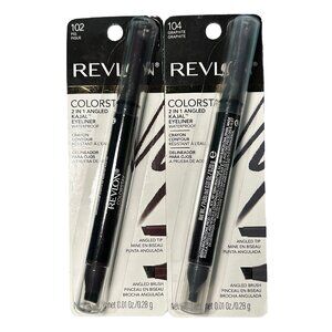 2pc Bundle Revlon ColorStay 2 in 1 Angled Kajal Eyeliner Waterproof Lot of 2